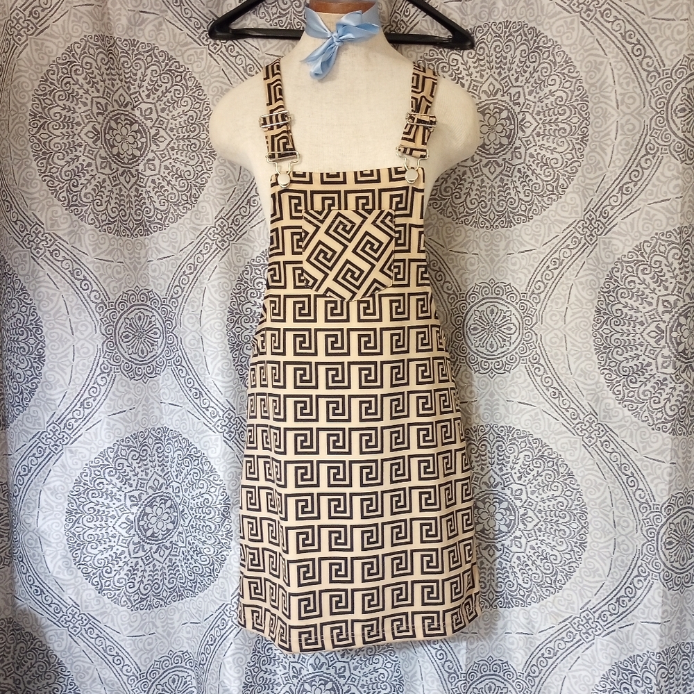 NWT Jolie & Joy FTC with Love Cream and Black 90's Overall Dress Size Medium